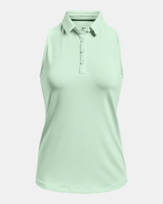 Damen UA Zinger Poloshirt, ärmellos, Green, pdpMainDesktop image number 4
